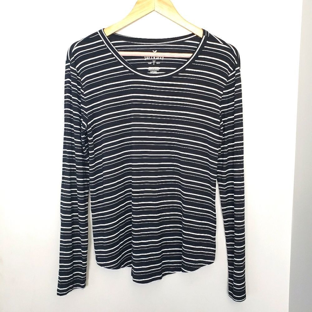 American Eagle Soft & Sexy Long Sleeve Striped Tee
